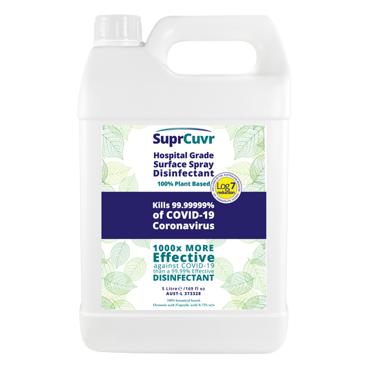 SuprCuvr™  - spray disinfectant 5 litre refill - hospital grade disinfectant -TGA Registered